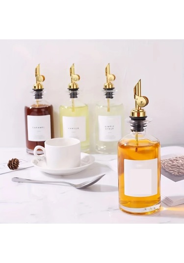 1 Adet Cam Zeytinyağı Dağıtıcı Şişe Baharat Şişesi Sirke Şişesi Şeffaf