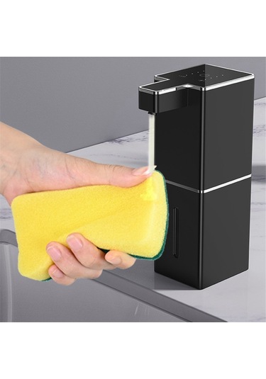 Xiaaokeji Elektrikli Köpük El Yıkama Makinesi Otomatik İndüksiyon Sabunluk Siyah Siyah