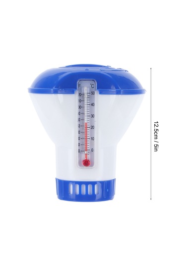 Gajeena 5 İnç Abs Havuz Kimyasal Dağıtıcı - Termometreli Klor Dağıtıcı, Su Sıcaklığı Ölçer, Havuz Ve Jacuzzi İçin Dayanıklı