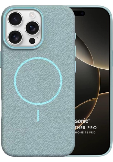Microsonic İphone Uyumlu 16 Pro Kılıf Magleather Pro Mavi -