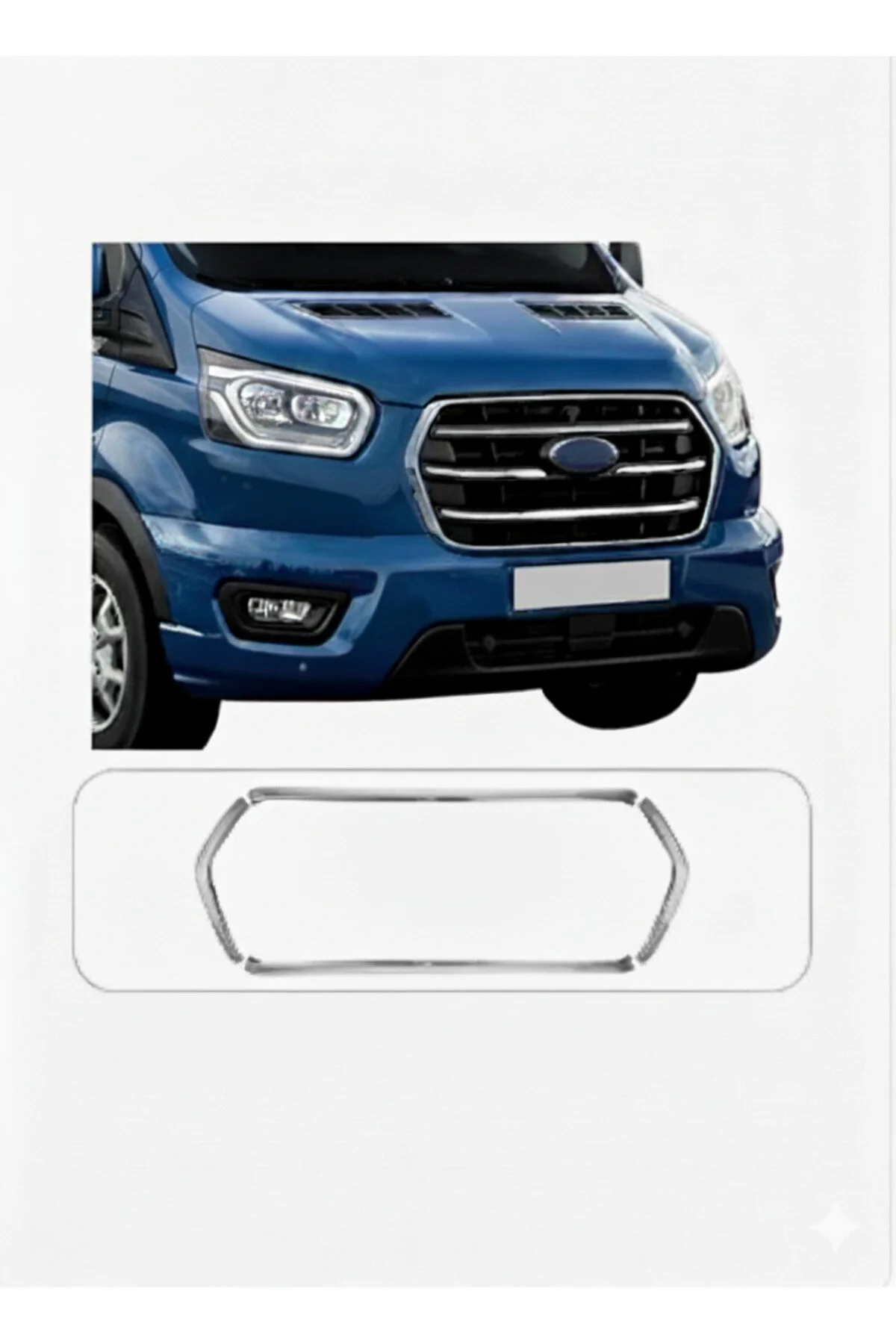 "ford Transit 2019 Ön Panjür Çerçeve Krom Paslanmaz Çelik"