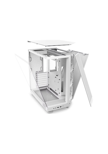 Nzxt H6 Flow CC-H61FW-R1 RGB 3 x 120 MM Atx Oyuncu Kasa Beyaz