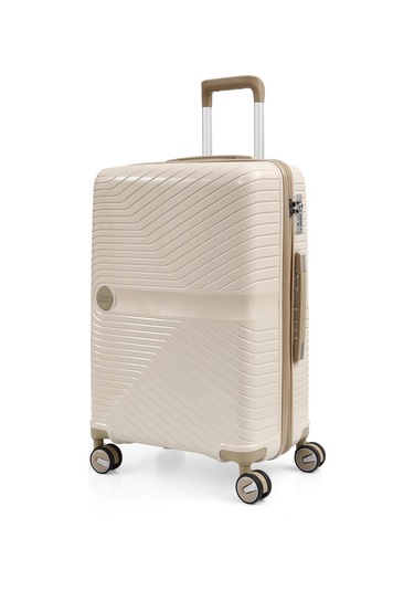 Ççs 5239 Polipropilen Büyük Boy Valiz Bej Null