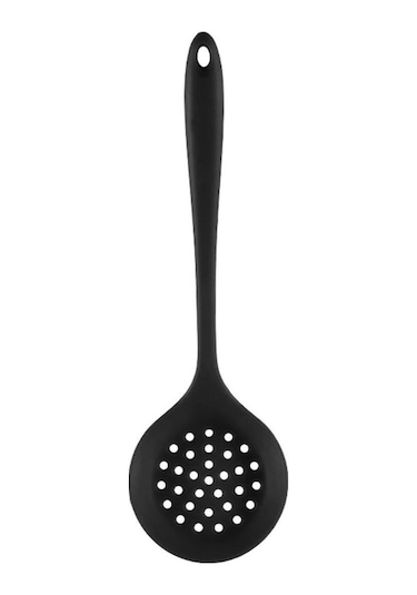 Qerhome 5 Parça Tamamı Silikon Yanmaz Yapışmaz Silikon Mutfak Seti Siyah