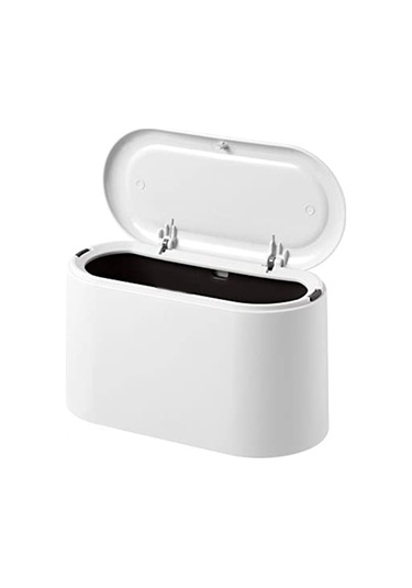 Pazly--açılır Kapaklı Masaüstü Çöp Kovası, Mini Çöp Kovası, Kompakt Tasarım Mini Kozmetik Kovası, Plastik Masa Üstü Çöp Kovası