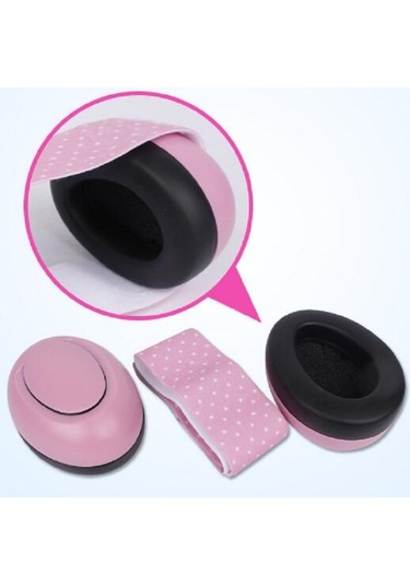 Sones Yenidoğan Bebek Ayarlanabilir Elastik Kulaklık Pembe