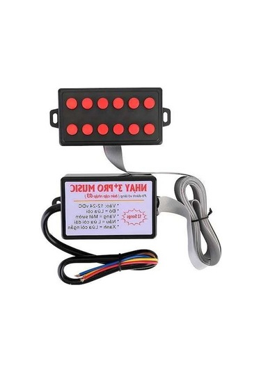 Pazly 12v 24v Araçlar İçin Evrensel Boynuz Kontrolcüsü Artı Düğme Salyangoz Anahtarı Çoklu Tonlu Ses Renkli Işık Kontrolü