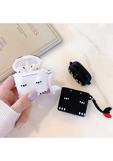 İphone 1/2. Nesil Uyumlu Koruyucu Bluetooth Kulaklık Kılıfı Figürlü Gündüz Işığı Airpods 1/2. Nesil