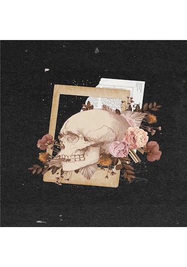 Çiçekli Heykel Kuru Kafa Ve Dünya Doğal Taş Bardak Altlığı 4'lü Set - Natural Stone Coasters - Taş Çok Renkli