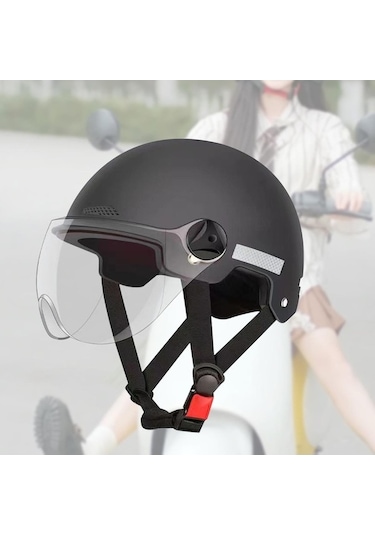 Neevoyu Siyah Elektrikli Araç Kaskı - 3c Onaylı Güvenli Korumalı Kask