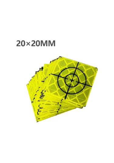 Snapbuy Floresan Yeşil Reflektör Levha 100 Adet, Toplam İstasyon Hedefi 20/30/40/50/60mm Altın