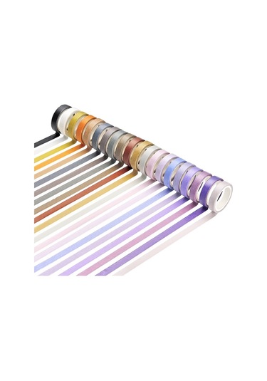 Cbtx 60 Renk/kutu 8mmx4m Saf Renk Gökkuşağı Bant El Defter Dekorasyon Çıkartma