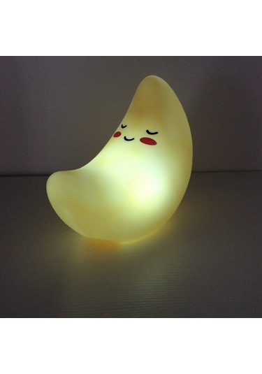 Ay Figürlü Gece Lambası Sarı Çok Renkli