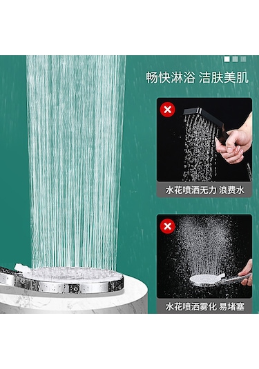 Kangvka 5 Modlu Yüksek Basınçlı Su Tasarruflu Duş Başlığı - 4.7 İnç Büyük Panel, Otomatik Temizleme Aynalar, Modern Krom Krom