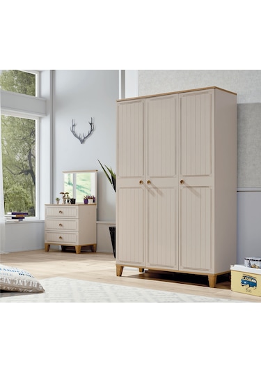 Dolap Urlu EGE 3kapı Model Krem Renk  şık ürün Kalite malzeme İ