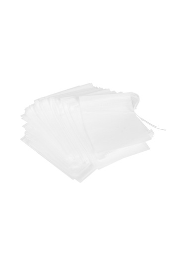 Maiyame Yüksek Kaliteli 7x9 Cm Tek Kullanımlık Çay Poşetleri - 100 Adet, Pratik Ve Güvenli Çay Demleme Çözümü Beyaz