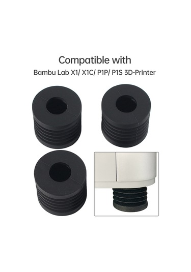 Ximistore9 Bambu Lab X1/x1c/p1p/p1s İçin 4 Adet 3d Yazıcı Lastik Ayak, 29x26mm Siyah, Sarsıntı Önleyici Ve Tamponlama Özelliği Çok Renkli