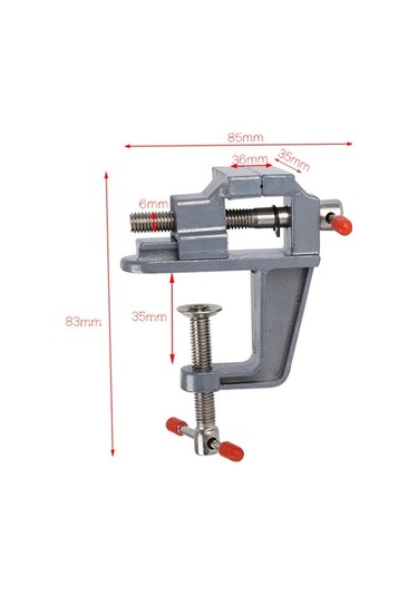 Pazly Alüminyum Mengene Mini Hobi Aleti - 36mm Açıklık, Dökme Alüminyum, Hafif Ve Dayanıklı