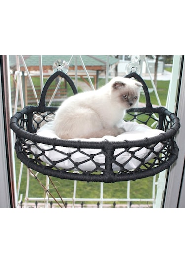 Homedora Cedric Kedi Cam Yatağı & Cam Askılı Vantuzlu Kedi Yatağı