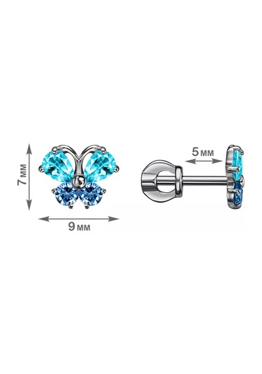 Veronika 925 Ayar Gümüş Küpe Uç Kanatlı Kelebek 43966220 Diğer