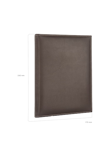 Deri Kapak Defter Ajanda Tarihsiz Kareli 17X24 Cm Siyah N11.93