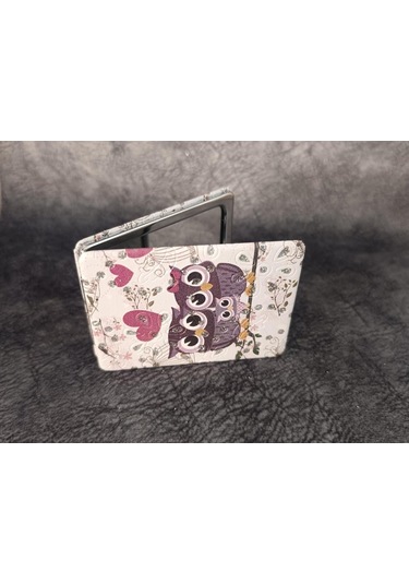 Cep Ayna Baykuş Makyaj Çanta Seyahat Taşınabilir Ayna Kozmetik Büyüteç Kompakt Çok  Renkli