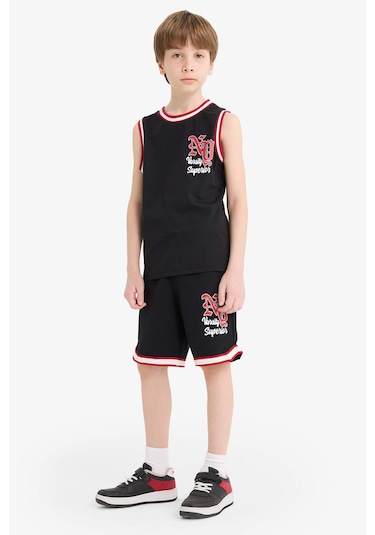 DeFacto Erkek Çocuk 2'li Takım Baskılı Atlet Beli Lastikli Şort E8824A825HSBK81