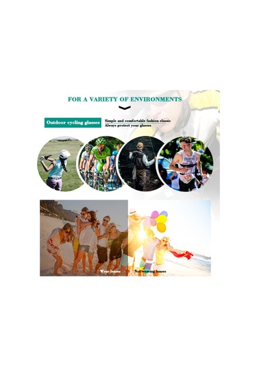 3-10 Yaş Çocuk Spor Polarize Güneş Gözlüğü 3 Değiştirilebilir Lensli Serin Bisiklet Uv Koruma Güneş Gözlüğü - Gök Mavisi Mavi