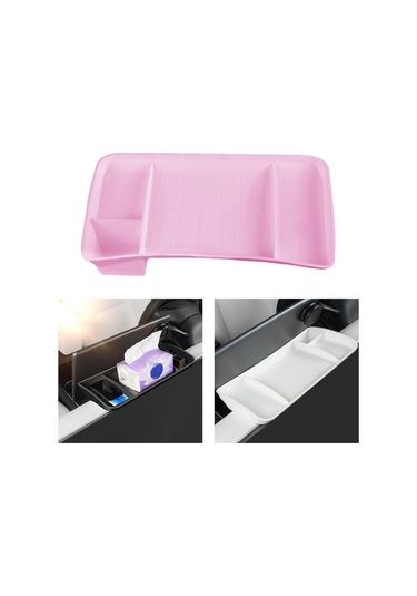 Suntek Tesla Model 3 Y Pembe İçin Merkez Konsol Dash Tepsi Yedek Parça Düzenleyici Tepsi