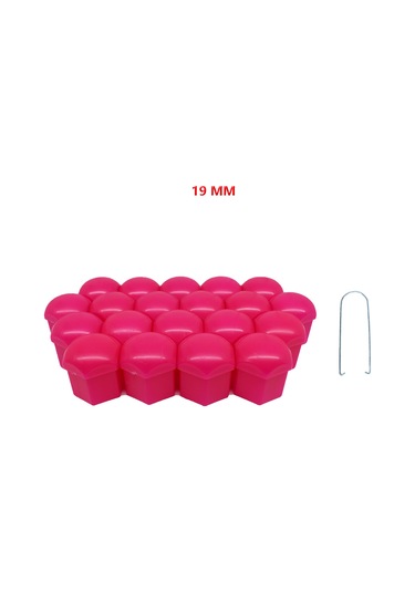 Bijon Kapağı Düz 19 Mm Pembe 20 Li Set