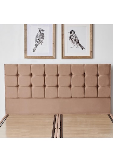 Nironyatak Rama Çift Kişilik Yatak Başlığı - 160 Cm Sütlü Kahve Kumaş Başlık