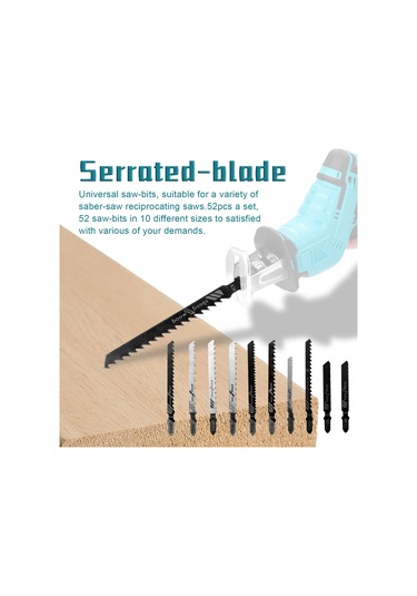 Konesam 52 Parça Hss/hcs Malzeme Testere Blades Seti, Hızlı Kesim, Çeşitli Boyutlar, Ahşap Ve Diğer Malzemeler İçin Kesici Aletler