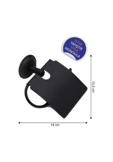 Siyah Tuvalet Kâğıtlığı | WC Kâğıtlığı | Kapaklı Kağıtlık | Lüx |