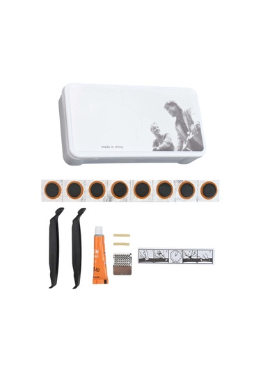 Xindoker Bisiklet Lastik Tamir Seti - Plastik Çekiçler, File, Yapıştırıcı Ve 8 Adet Tamir Filmi İle Plastik Kutuda Çok Renkli