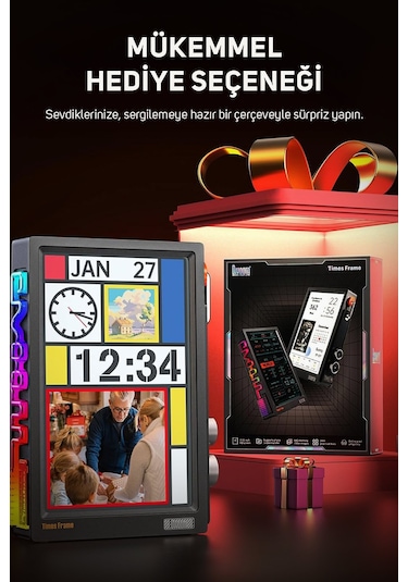 Divoom Times Frame 10.1 Akıllı Kişiselleştirilebilir Dijital Çerçeve, 64gb Siyah