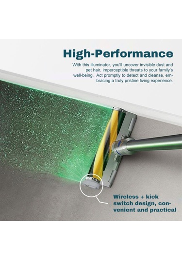 Elektrikli Süpürge Ekran Işığı Uyarlamalı Temizleme Makinesi Aydınlatıcısı Evrensel Yeşil Led Çıkarma Lambası