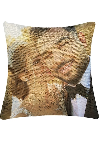 Teltree Şık Ve Lüks Altın Renkli Yıldız Desenli Yastık Kılıfı - 45x45cm Altın