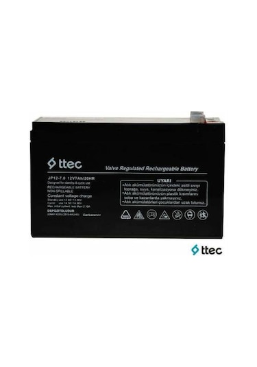Ttec 12 V 7 AH Bakımsız Kuru Akü 2018 Üretim