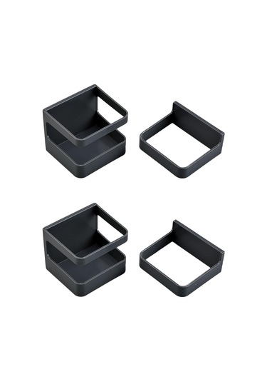 Duvara Monte Şemsiye Standı 4 Set Matkap Gerektirmez, Damlama Tepsili Şemsiye Standı, Yaratıcı Çıkarılabilir Şemsiye Kılıfı Siyah Diğer