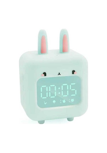 Pazly Çocuklar İçin Sevimli Tavşan Dijital Alarmlı Çalar Saat 1 Adet 1 Adet
