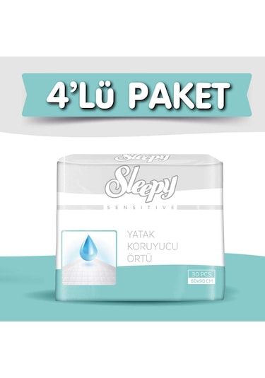 Sleepy Sensitive 60 x 90 CM Yatak Koruyucu Örtü 30'lu x 4 120 Adet