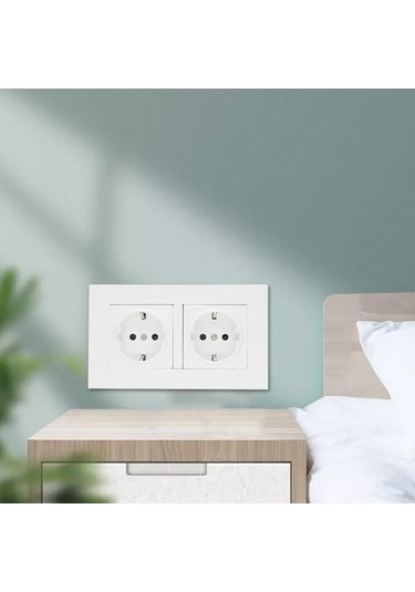 Pazly Usb'li Suntek Priz Paneli Duvar Çıkışlı Çift Ab Kl