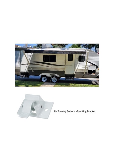 Besthome1 Karavan Çadırı Gölgelik Montaj Braketi - Paslanmaz Çelik, 65cm Aralıklı, Beyaz Beyaz