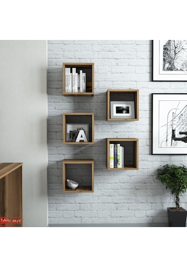 Variant Variant Box Duvar Rafı - Ceviz