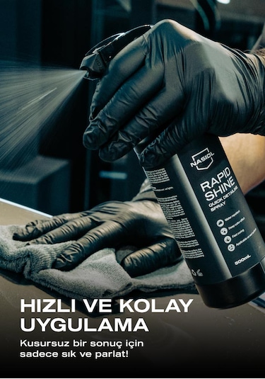Rapidshine Araç Detay Spreyi Hızlı Cila Etkisi Derin Renk Showroom Parlaklığı 6 Ay Dayanım 500 ML
