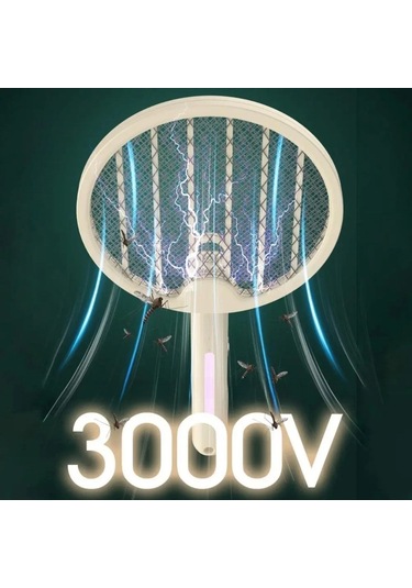 Tenis Raketi Tipi Masaüstü Olabilen Gece Lambalı Sinek Kovucu,öldürücü Raket Çok Renkli