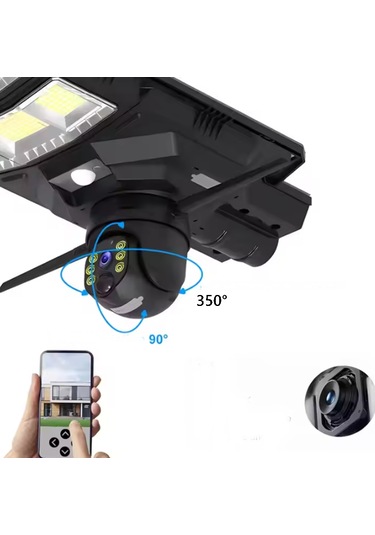 4g Kameralı 450watt Sokak Lambası - Sim Kart Tak/kullan