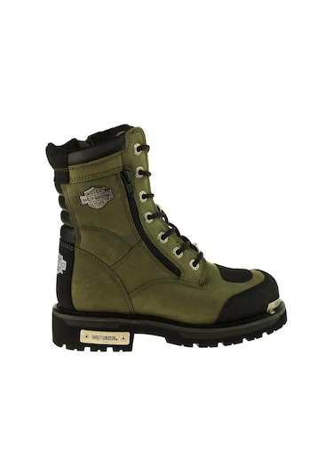 Harley Davidson Riddick Olive Crazy Deri Kadın Bot 001