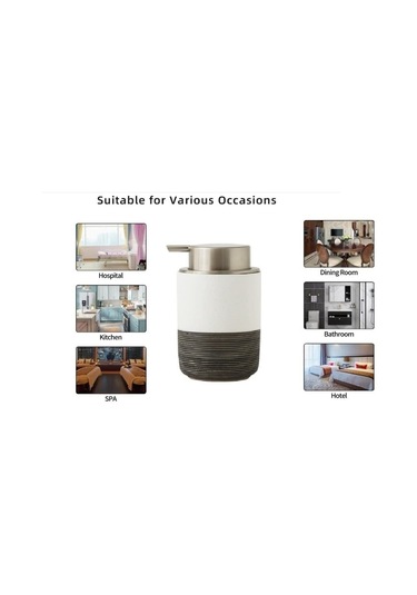 Öpü Dispenseri - El Pompası Dispenseri Zarif Beyaz Harajuku Şeffaf