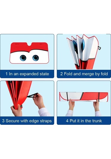 Araba Güneş Koruma 4 Renkler Gözler İsıtmalı Cam Güneşlik Araba 1 Adetli Set